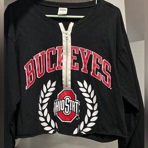 Pink Cropped long sleeve tee